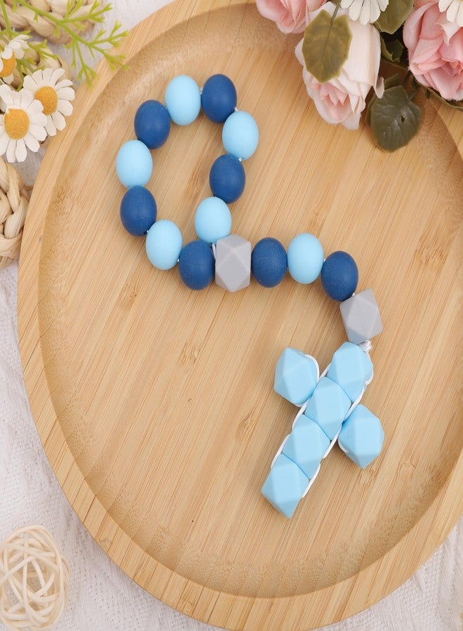 مسبحة سيليكون للتعميد، مسبحة "بارك الله في أول مسبحة للأطفال"، مسبحتي الأولى مع صليب، زينة حفلات التناول المسيحي، مسبحة، مسبحة سيليكون لعشر سنوات، المسبحة الأولى (مسبحة سيليكون زرقاء) - Image 5